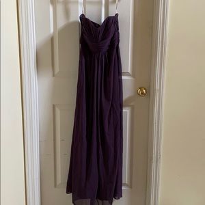 David’s Bridal plum prom dress
